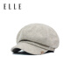 ELLE wool duck beret women's autumn and winter fashion versatile octagonal hat newsboy British style painter hat
