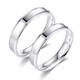 DRPT950 platinum ring plain ring platinum ring couple pair men and women moissanite diamond ring wedding ring Valentine's Day simple love ring pair 2 default live mouth, closed contact