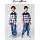 PawinPaw Cartoon Bear Children's Clothing 25th Spring Boys' Plaid Long-Sleeved Shirt PCYAF1213M Mixed Color 120