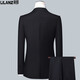 Lilang Spring and Autumn Suit Men's Business Formal Jacket Work Suit Casual Suit Slim Young and Middle-aged Men's No Ironing Dark Gray M