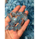Jiaye quality aquamarine rough stone Tanzania 15-25mm high ice penetration pendant ore specimen blue water ice penetration blue 5g pack