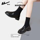Huili Loafers women's 2025 new spring and autumn British black women's shoes work single shoes women's soft sole jk small leather shoes black 38