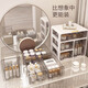 Hao'e drawer-type cosmetics storage box desktop dressing table large capacity skin care products lipstick cabinet organizer box storage rack 33.5*23.5*32.5cm three-layer drawer storage box