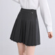 Betu women's 2025 autumn new skirt college style A-line pleated skirt versatile short skirt skirt 2508T65 dark gray M