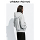 
UR2025 autumn new women's casual daily hooded zipper ultra-loose jacket UYY150093 medium gray flower gray (slightly loose) M (M-L)