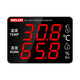 Medidor de temperatura y humedad de interior de grado industrial Delixi Pantalla grande de alta precisión de alta precisión Temperatura y visualización de humedad [1049] Alarma de sobretensión/vidrio templado resistente