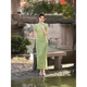 Feiyao cheongsam new Chinese style long retro 2025 summer new style Jiangnan Suzhou travel photo daily improved dress Green L