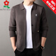Mengtejiao Strick-Pullover-Strickjacke für Herren-Strickjacke Herbst und Winter neuer Herrenjacke Top Trend Black M 165 Vorschläge (90-110jin [Jin gleich 0,5 kg])
