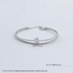 Beijing Gold Trading Center Co., Ltd. Platinum Star Imitation Diamond C-shaped Bracelet Push-pull Bracelet Adjustable Half Bracelet About 8g
