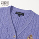 Teenie Weenie Bear Women's Wool Séter 2025 Autumn Nuevo cómodo Ségulo de cuello V de estilo academia de academia