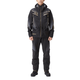 Sea fishing clothing, rock fishing clothing, three-layer rubber windproof and rainproof fishing clothing suit, black suit M (100-130Jin Jin equals 0.5kg)