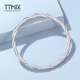 TTMIX twist platinum bracelet pt950 white gold bracelet for women, round solid platinum bracelet birthday gift 56mm, weight 37-39g, width 4.0mm