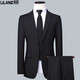 Lilang Spring and Autumn Suit Men's Business Formal Jacket Work Suit Casual Suit Slim Young and Middle-aged Men's No Ironing Dark Gray M