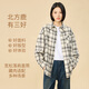 Northern Deer 100% Cotton Fashion Plaid Shirt New Long Sleeve Casual Jacket Top Women SQ251117