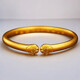 Qianjun Pure Gold 9999 Ancient Gold and Silver Cat Claw Bracelet Women's Open Gold Plated Cat Claw Bracelet as a Gift for Girlfriend Cat 23g