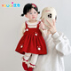 Youqi baby girl long-sleeved dress spring and autumn one-year-old girl's one-year-old girl's one-year-old dress skirt little month-old princess dress