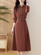 TJQ ​​Luxury High-End-Marke Strickkleid für Frauen 2025 Herbstes Temperament Temperament Taille-Hugging und Slimming Pendler Goddess Style Rock rote M [Vorgeschlagen 105jin [Jin entspricht 0,5 kg]]