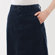 MUJI Women's Stretch Corduroy Narrow Skirt Long Skirt Skirt Women's Fall 25 BE1XWA5A Navy Blue L (165/70A)