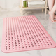 Yusenyi Bathroom Anti-slip Mat Shower Bathroom Bath Special Foot Mat Hotel Bathtub Waterproof Mat Toilet Anti-fall Floor Mat Twill Bubble Light Pink 36x70cm