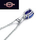 Lin light white diamond pendant with colored gemstones customized tanzanite necklace