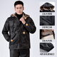 Liyang Leather Jacket and Leather Pants Suit Men's Velvet Thickened Windproof Warm Jacket Motorcycle and Motorcycle Driving Takeaway Work Clothes Latest Camouflage Shoulder and Belly Protector Jacket (Single Leather Jacket) 3XL (140Jin Jin is equal to 0.5kg -150Jin Jin is equal to 0.5kg)