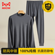 MiiOW 100% cotton autumn coat and long johns men's suit thin mid-collar antibacterial cotton sweater middle-aged and elderly thermal underwear