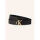 Calvin Klein Women's Belt Girdle Decorative Leather Double-Sided Business Daily Belt Fashion BLACK 90