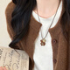 Fan Shengyu's mignon Flocking Bear Long Pull Accessoires de pull pour femmes, Pendeur de pendentif pendentif en automne et en hiver Sweet et frais