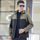 Lilang Men's Jacket 2024 Neuer Herbst mit Kapuze Cason Color-Blocking Windbreaker Jacke Daddy Anzug Navy N9737 Single Size 195175-190Jin [Jin ist gleich 0,5 kg]