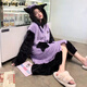 Big children's pajamas 12-15 years old female winter thickened big children's pajamas Lina Bell winter nightgown thickened warm student cute bathrobe Ugly fish Hanton funny plus velvet thickened long ugly fish jumpsuit S/M recommended height 150-165CM