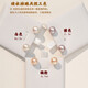5A grade natural freshwater real pearl earrings for women S999 sterling silver steamed bun flat round 2025 new ear piercing earrings white + 999 pure silver 9mm one pair one pair