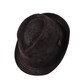 Woodpecker (TUCANO) brand suede sheepskin autumn and winter hat men's British retro style gentleman top hat middle-aged and elderly jazz hat dark brown - suede sheepskin small size L 55-56cm