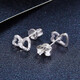 Beijing Gold Trading Center Co., Ltd. platinum earrings double-heart earrings as gifts for girlfriends, about 1.23g