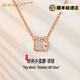 BOBANGSHI Small waist necklace for women 2025 new 18K gold pendant clavicle chain jewelry birthday and Valentine's Day gift for girlfriend 18K gold small waist necklace + exclusive eternal flower gift box