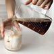 Graduated coffee pot hand-brewed coffee sharing pot drip-type clear glass filter measuring cup American cold brew cup large size 1000ml