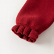 DAVE&BELLA children's dress winter new Chinese style girls mesh skirt baby velvet skirt little princess dress dark red ready stock 120 cm (recommended height 110-120cm)