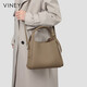 Viney bag women's bag cowhide bucket bag light luxury crossbody handheld shoulder bag birthday gift brand for girlfriend and wife