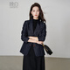 Late White New Product 2025 Autumn Solid Color Fashion Top Lapel Temperament Versatile Commuting Suit Jacket Women Denim Blue XL