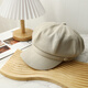 XUEXIMAN hat for women, high-end duck bill octagonal hat, fashionable beret, versatile, face-showing, small, simple, adjustable newsboy hat