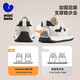 Minibala (minibala) children's shoes, children's toddler shoes, autumn new boys' soft-soled cushioning casual shoes, girls' baby running sneakers, white and black, size 25, suitable for feet 15.5-16.0cm long