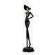 Sculpture art character shape vertical ornaments slender light luxury high-end living room entrance crafts niche minimalist accessories cool black-small (80cm high)