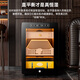 Kelong 36C cigar cabinet, constant temperature and humidity, mellow aroma, natural cedar wood shelf, compressor, precision refrigeration, anti-fog tempered glass door, air-cooled partitioned storage, household cigar cabinet, 33C elegant black cigar box model + compressor refrigeration + cedar wood cigar basket