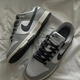 Nike Nike Dunk Low Women's Grey White White Retro Sports y Casual Top Shoes Dd- Grey Grey DD1503-117 38.5