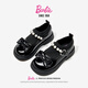 Barbie Girls Campus Black Leather Shoes Spring and Autumn Girls Soft Sole Small Leather Shoes Little Girls Princess Shoes DA6917 Black 31