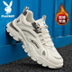 Playboy (PLAYBOY) men's shoes 2025 autumn and winter casual shoes men's sports shoes men's versatile running shoes dad shoes beige 43