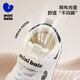 Minibala (minibala) children's shoes, children's toddler shoes, autumn new boys' soft-soled cushioning casual shoes, girls' baby running sneakers, white and black, size 25, suitable for feet 15.5-16.0cm long
