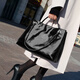 Reessy luxury women's bag handbag large capacity tote bag 2026 new fashion commuter middle-aged shoulder bag light luxury black (gift box packaging)