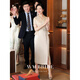 Vestido de banquete de boda para mujeres de primera línea de Lism International Cheongsam Noble y elegante Color de Champagne Color de 700 minutos.