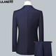 Lilang Spring and Autumn Suit Men's Business Formal Jacket Work Suit Casual Suit Slim Young and Middle-aged Men's No Ironing Dark Gray M