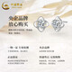 CHINA GOLD pt950 platinum earrings for women platinum four-leaf clover topaz earrings Mid-Autumn Festival birthday gift for girlfriend and wife pt950-four-leaf clover earrings silver about 1.2g